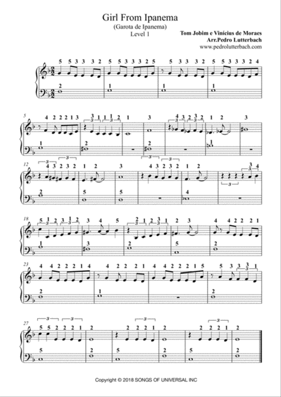 The Girl From Ipanema (garôta De Ipanema) Voice scores gallery preview page 1