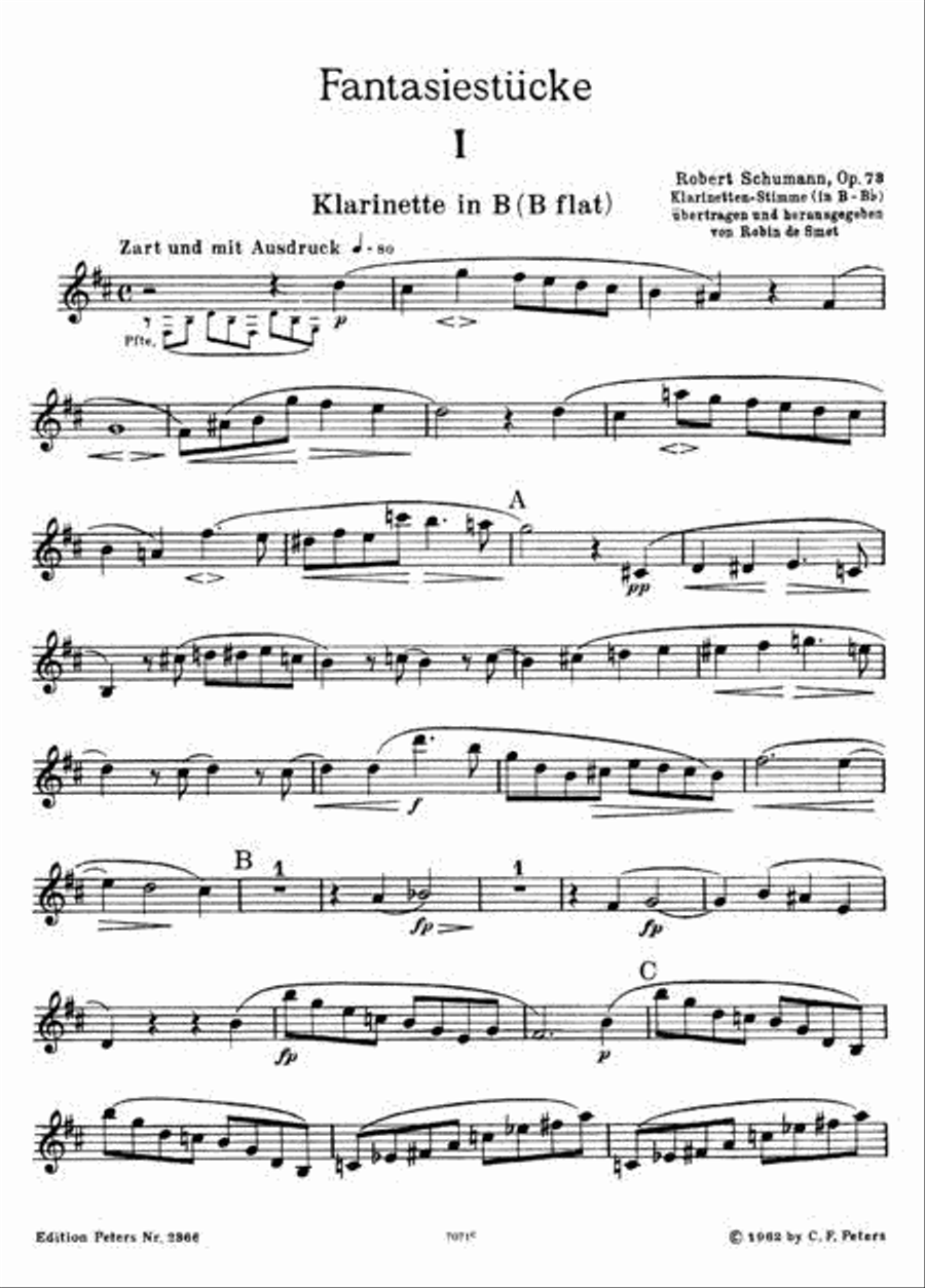 Fantasy Pieces (3) A Clarinet scores gallery preview page 4