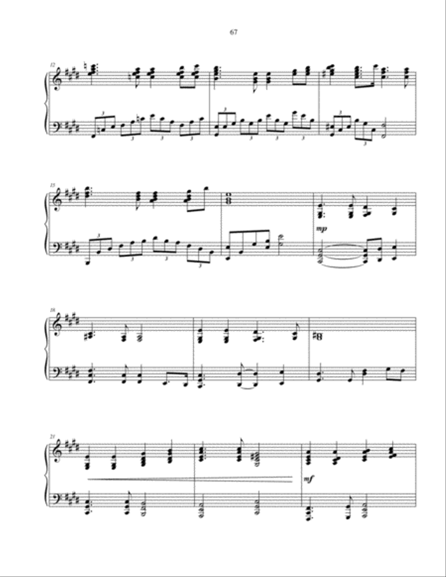 The Engadine Valley - original piano solo Piano Solo scores gallery preview page 3