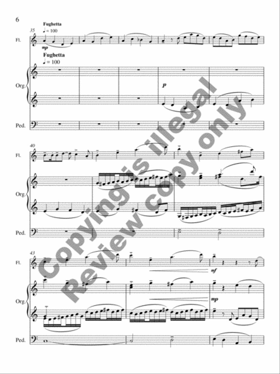 Prelude and Fughetta Flute scores gallery preview page 5