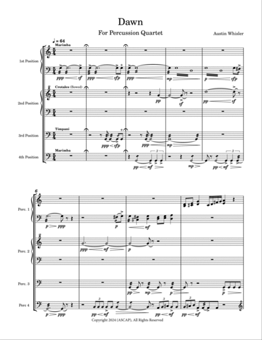 Dawn Percussion Ensemble scores gallery preview page 3
