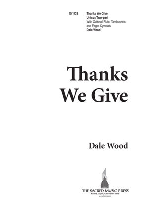 Book cover for Thanks We Give