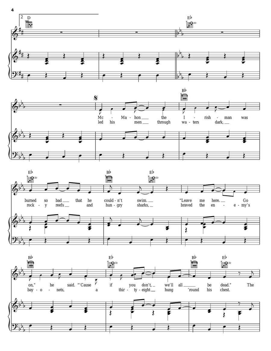 P.T. 109 P.T. 109 Piano, Vocal, Guitar scores gallery preview page 4