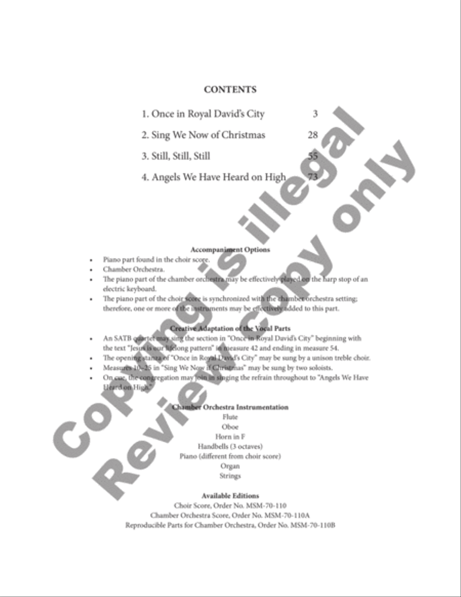 A Carol Suite (Chamber Orchestra Score) Choir scores gallery preview page 2