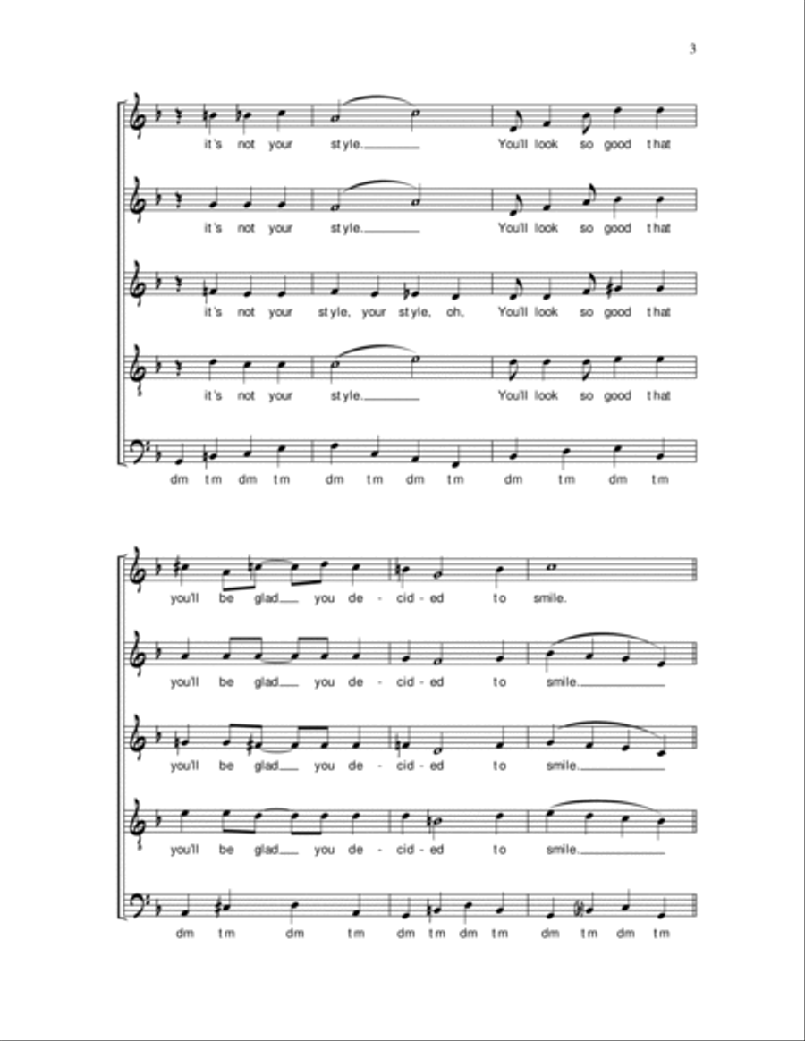 Put On a Happy Face Put On a Happy Face SSATB scores gallery preview page 3