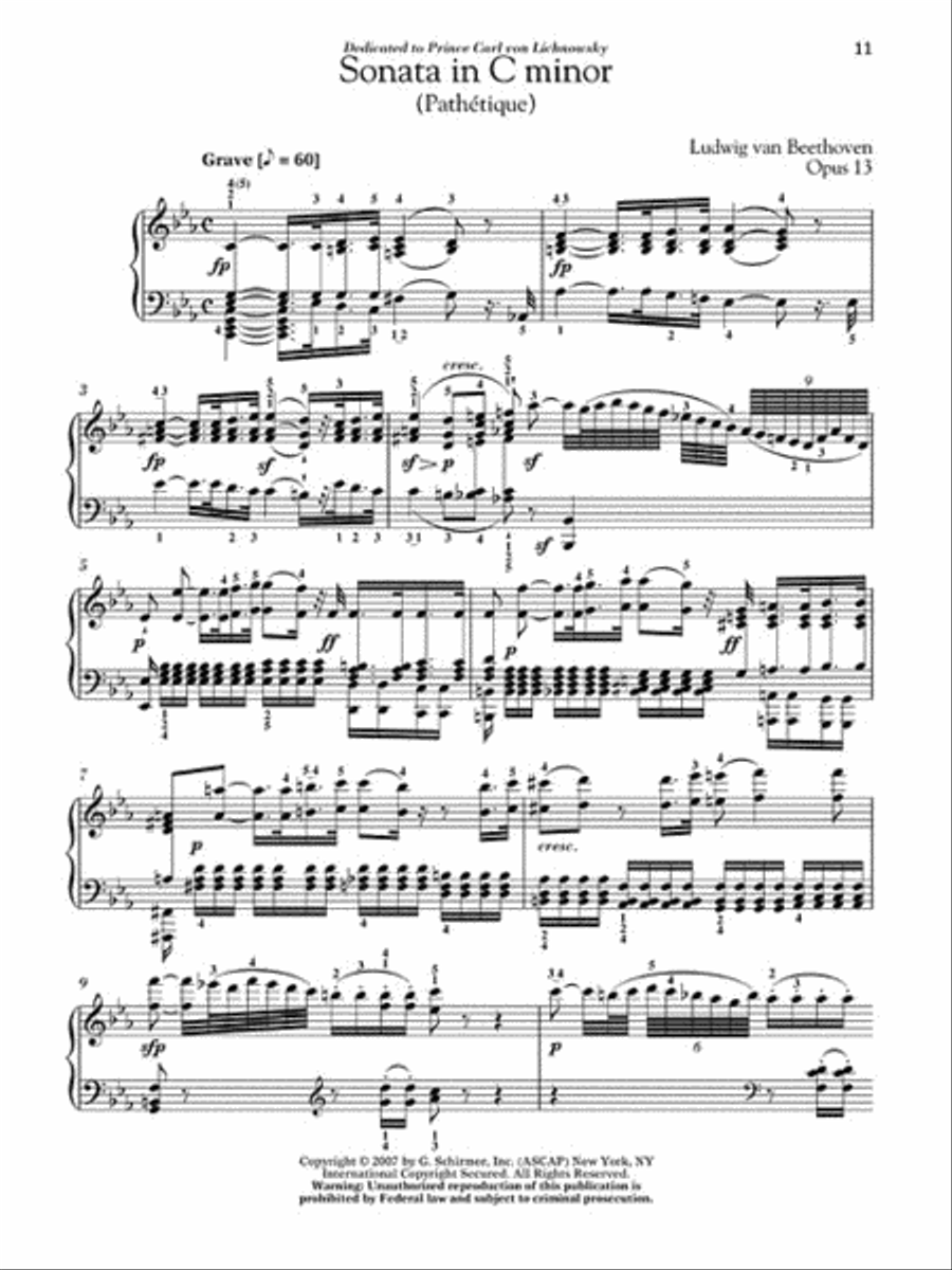 Beethoven – Sonata in C Minor, Opus 13 (“Pathétique”) image number null