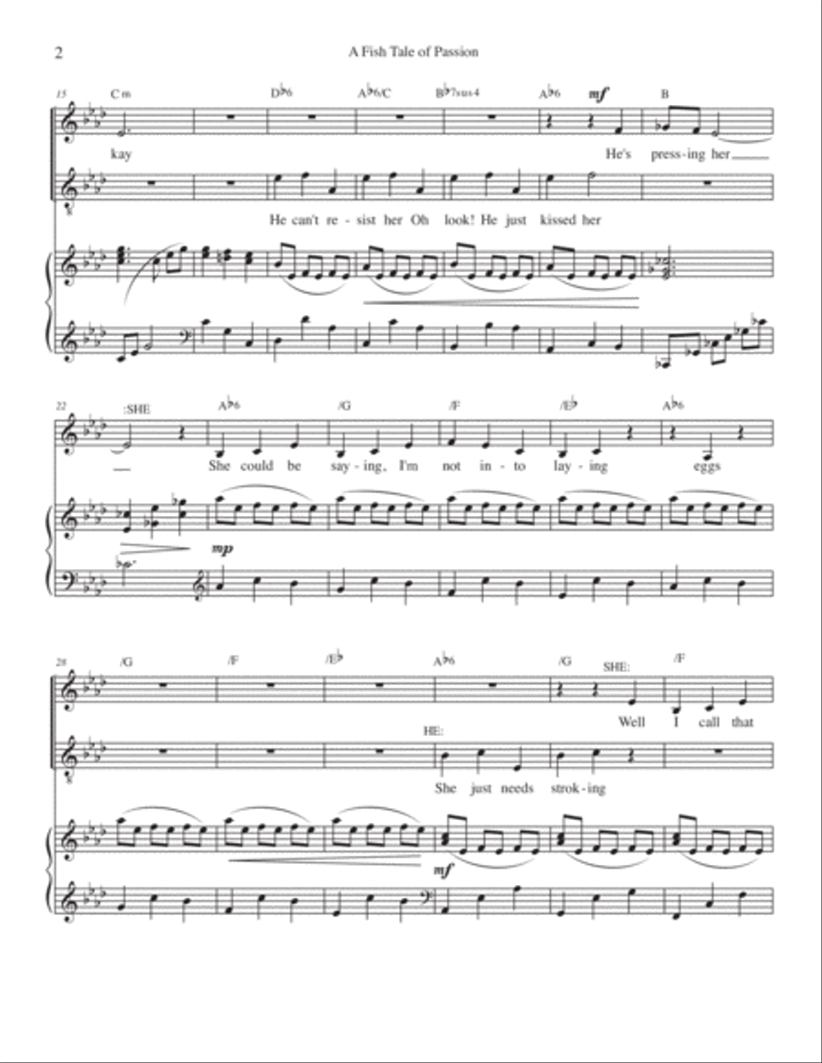 A Fish Tale of Passion Vocal Duet scores gallery preview page 2