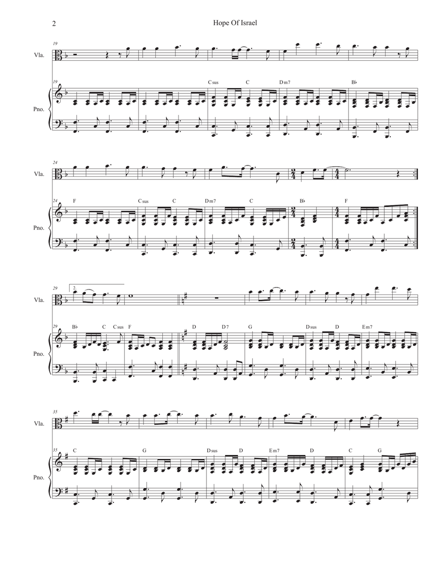 Hope Of Israel Viola scores gallery preview page 2
