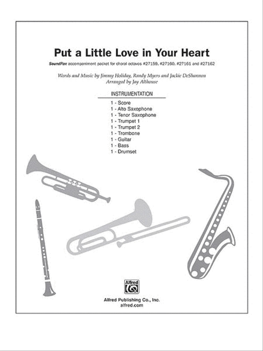 Put a Little Love in Your Heart Choir scores gallery preview page 1