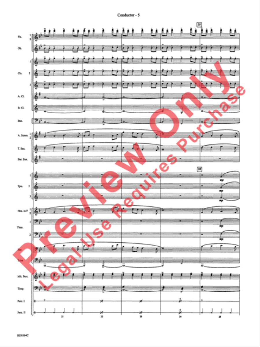 Where the Black Hawk Soars Concert Band scores gallery preview page 8