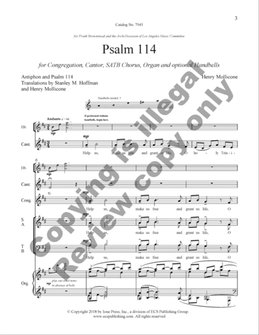 Psalm 114 4-Part scores gallery preview page 3