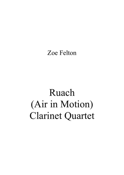 Ruach (Air in Motion) for Clarinet Quartet image number null