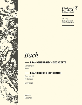 Book cover for Brandenburg Concerto No. 3 in G major BWV 1048