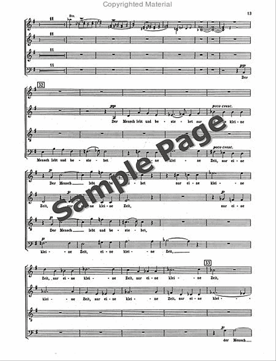 Vom Wesen Und Vergehen Op. 45 4-Part scores gallery preview page 14