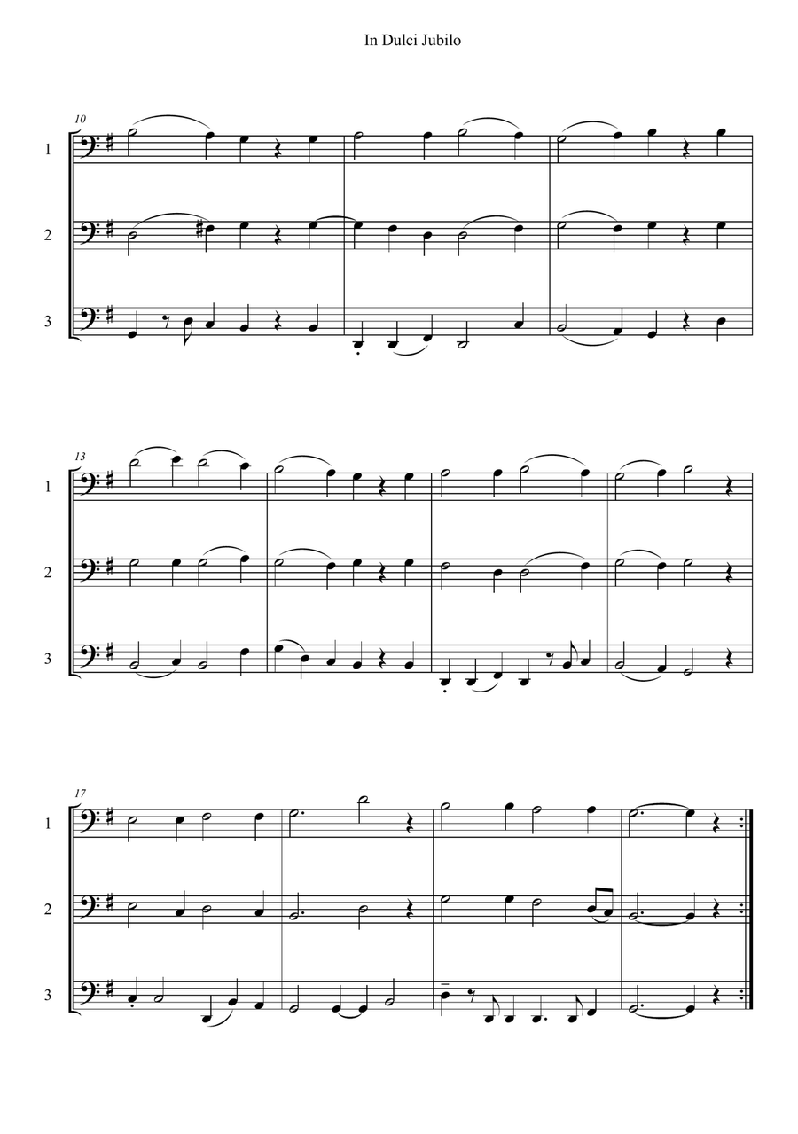 In Dulci Jubilo Christmas scores gallery preview page 2