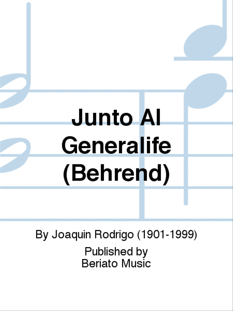 Junto Al Generalife (Behrend) Classical Guitar scores gallery preview page 1