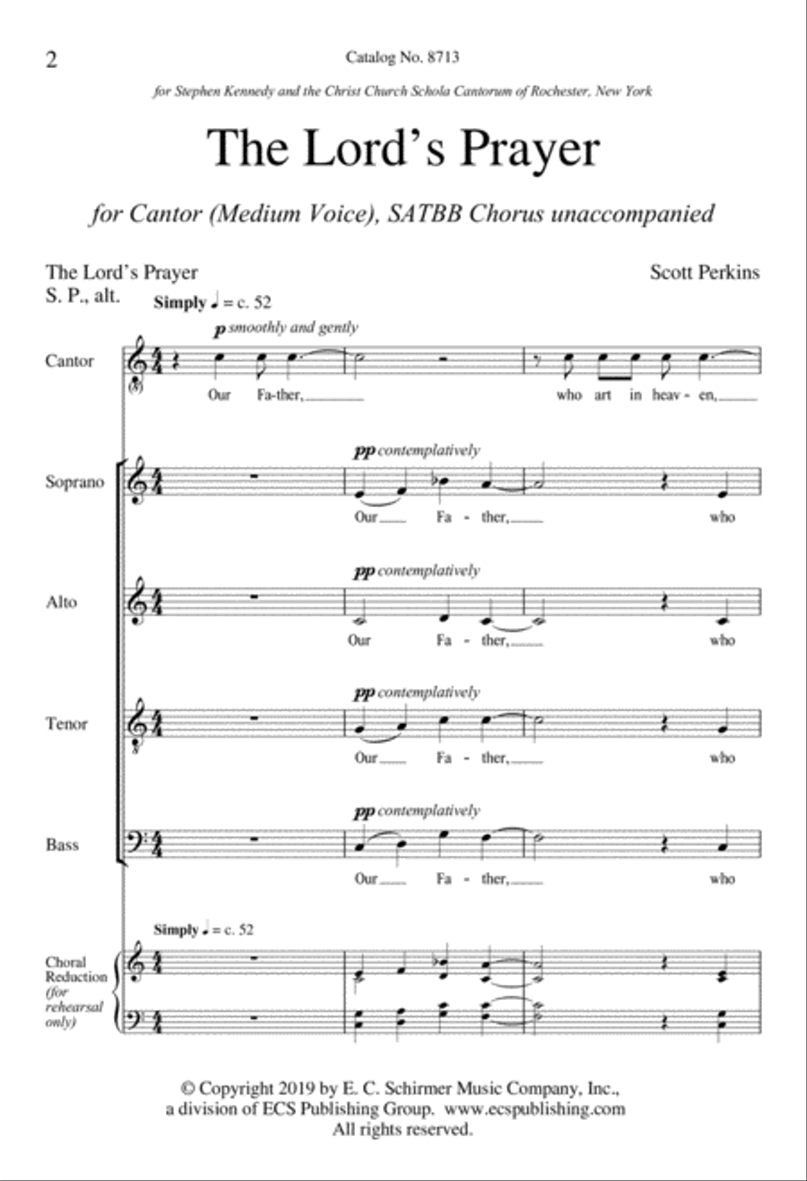 The Lord's Prayer Choir scores gallery preview page 2