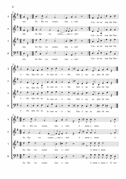 LA GUERRE DE RENTY - Janequin - For SATB Choir image number null