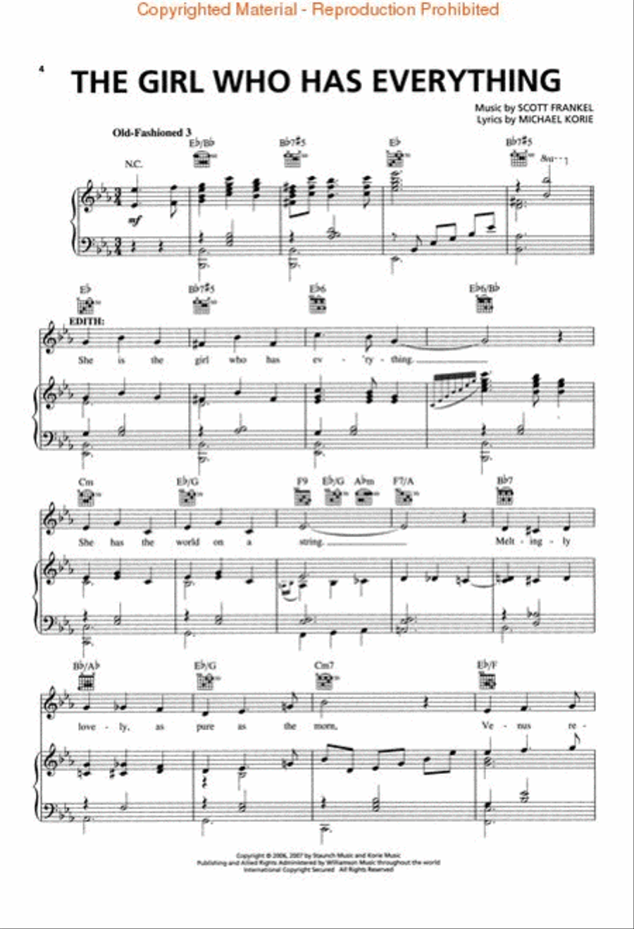 Grey Gardens Piano, Vocal scores gallery preview page 2