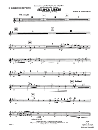 Semper Liberi (We Will Always Be Free): E-flat Baritone Saxophone
