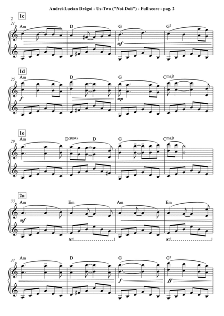 Us-Two ("Noi-Doii") - arr. for G-clef piano/harp (GCP/GCH) (from my Piano album vol. 2) - full score image number null