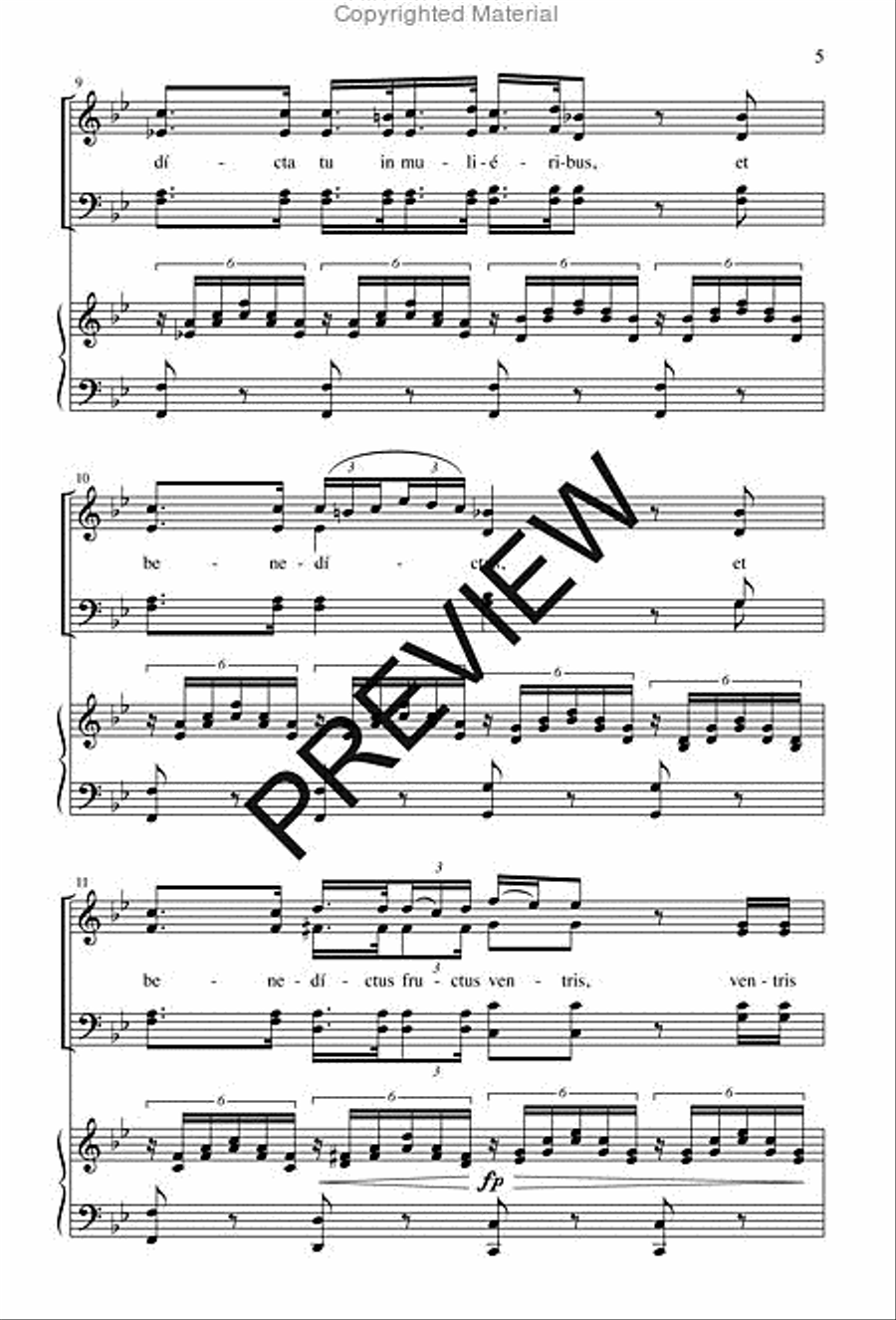 Ave Maria Ave Maria 4-Part scores gallery preview page 5