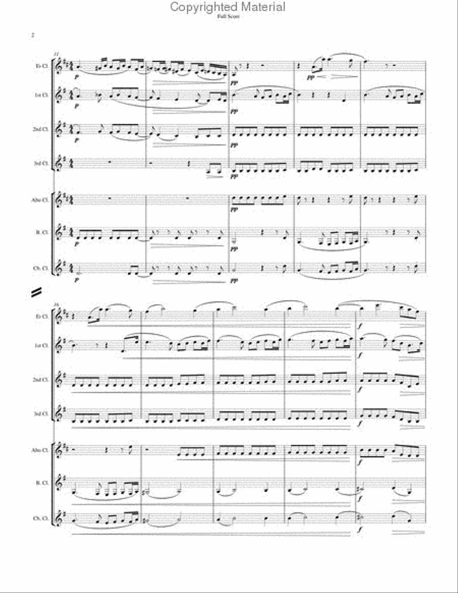 Serenade in E Major, Op. 22 Clarinet Choir scores gallery preview page 4