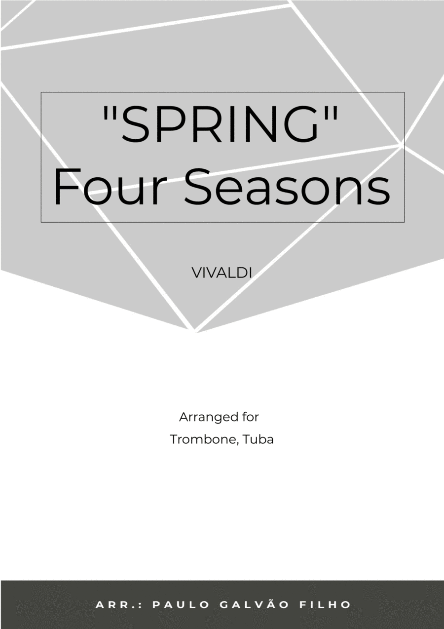 SPRING - FOUR SEASONS - TROMBONE & TUBA Brass Duet scores gallery preview page 1