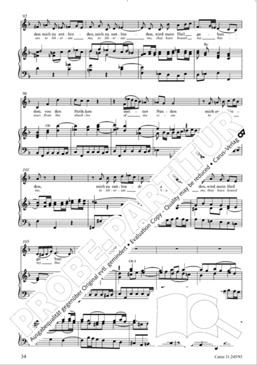 St. John Passion (Johannes-Passion) 4-Part scores gallery preview page 35