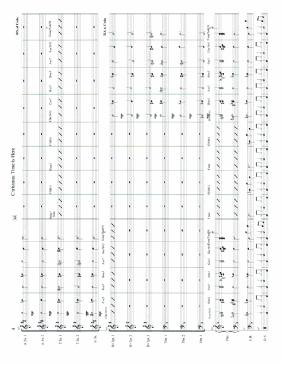 Christmas Time Is Here Jazz Ensemble scores gallery preview page 4