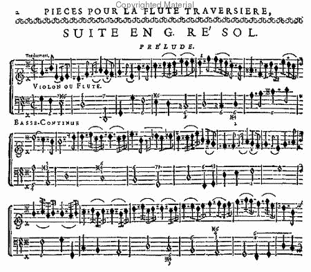 Pieces for flute (or violin) - 1716