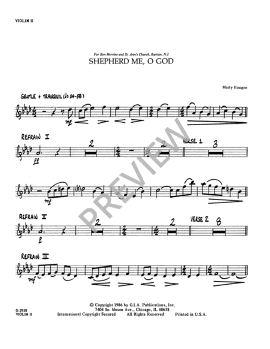 Shepherd Me, O God - Instrument edition Cello scores gallery preview page 4