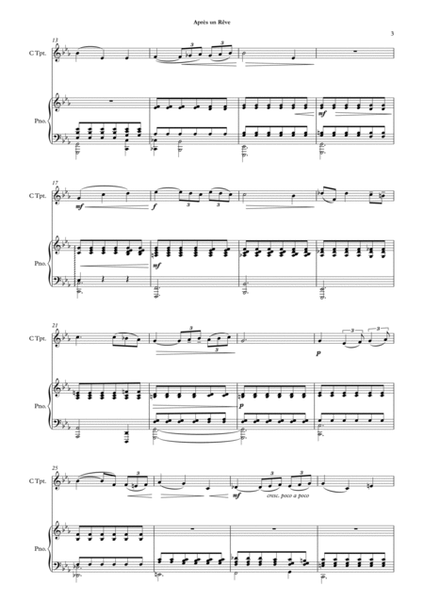 Après un rêve (Fauré) for Trumpet in C and Piano image number null