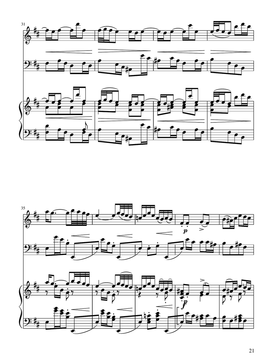 Badinerie - J.S Bach - BWV 1067 - Oboe and Bassoon Duet Woodwind Duet scores gallery preview page 4