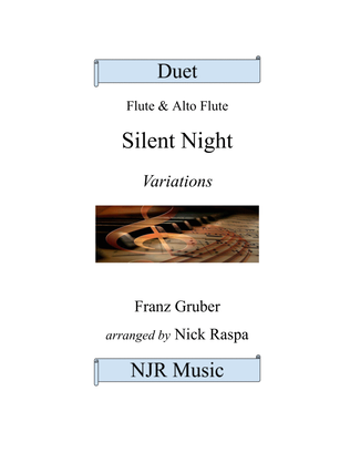 Book cover for Silent Night - variations (Flute & Alto Flute) Complete Set