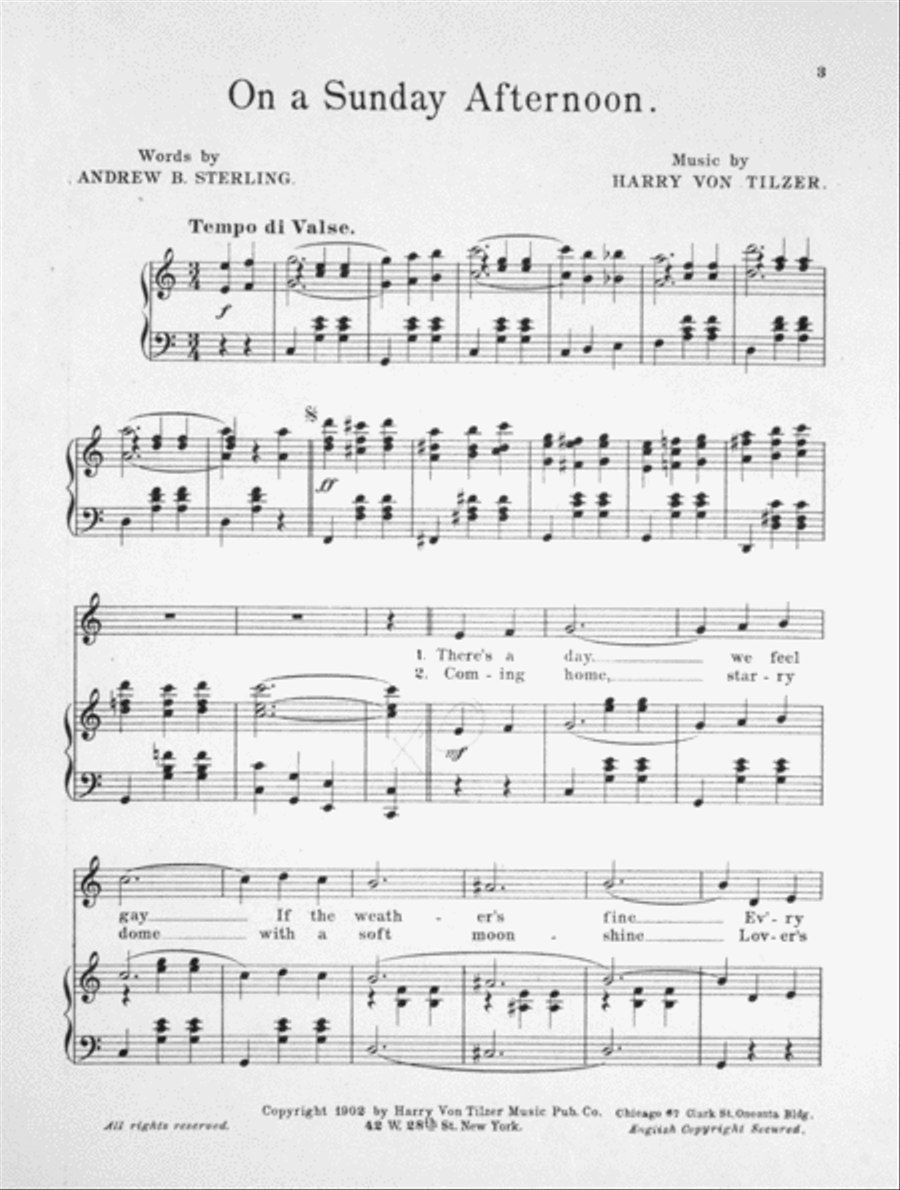 On a Sunday Afternoon Voice scores gallery preview page 2