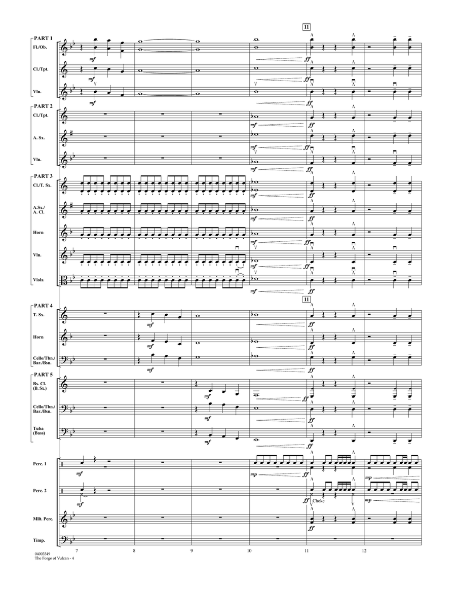 The Forge of Vulcan - Conductor Score (Full Score) Concert Band scores gallery preview page 4