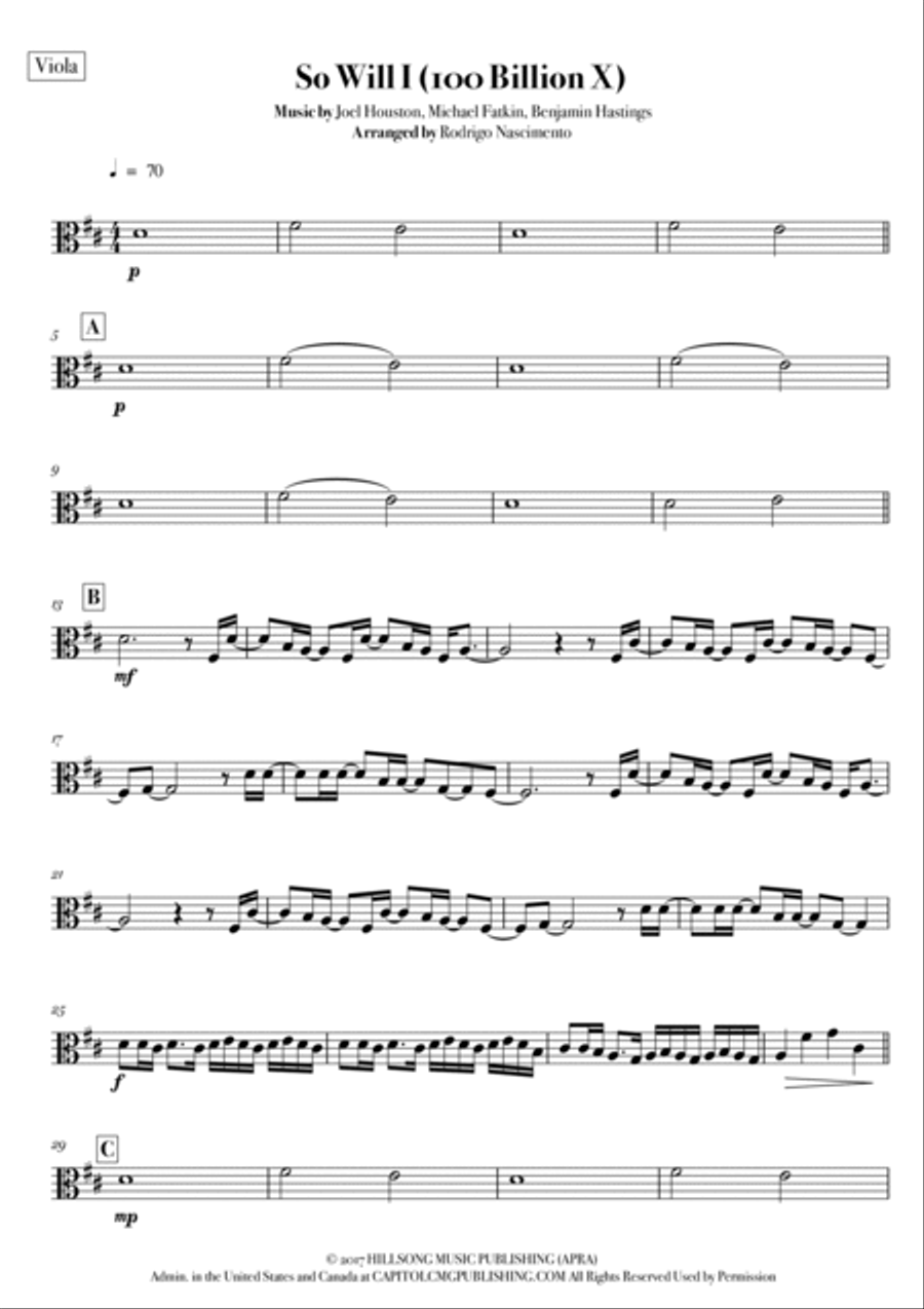 So Will I (100 Billion X) String Quartet scores gallery preview page 5