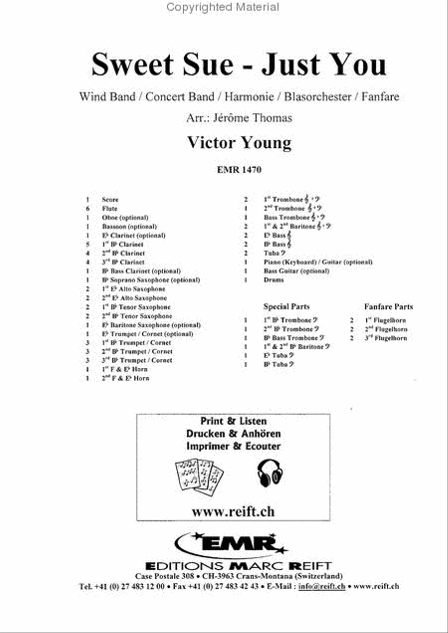 Sweet Sue - Just You Sweet Sue - Just You Concert Band scores gallery preview page 2