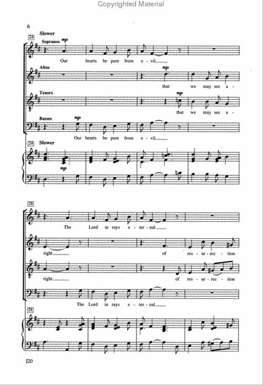 The Day of Resurrection (SATB) 4-Part scores gallery preview page 3