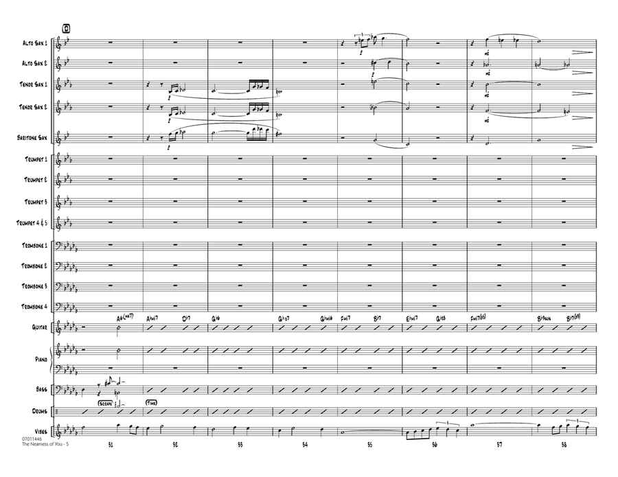 The Nearness Of You - Full Score Jazz Ensemble scores gallery preview page 5