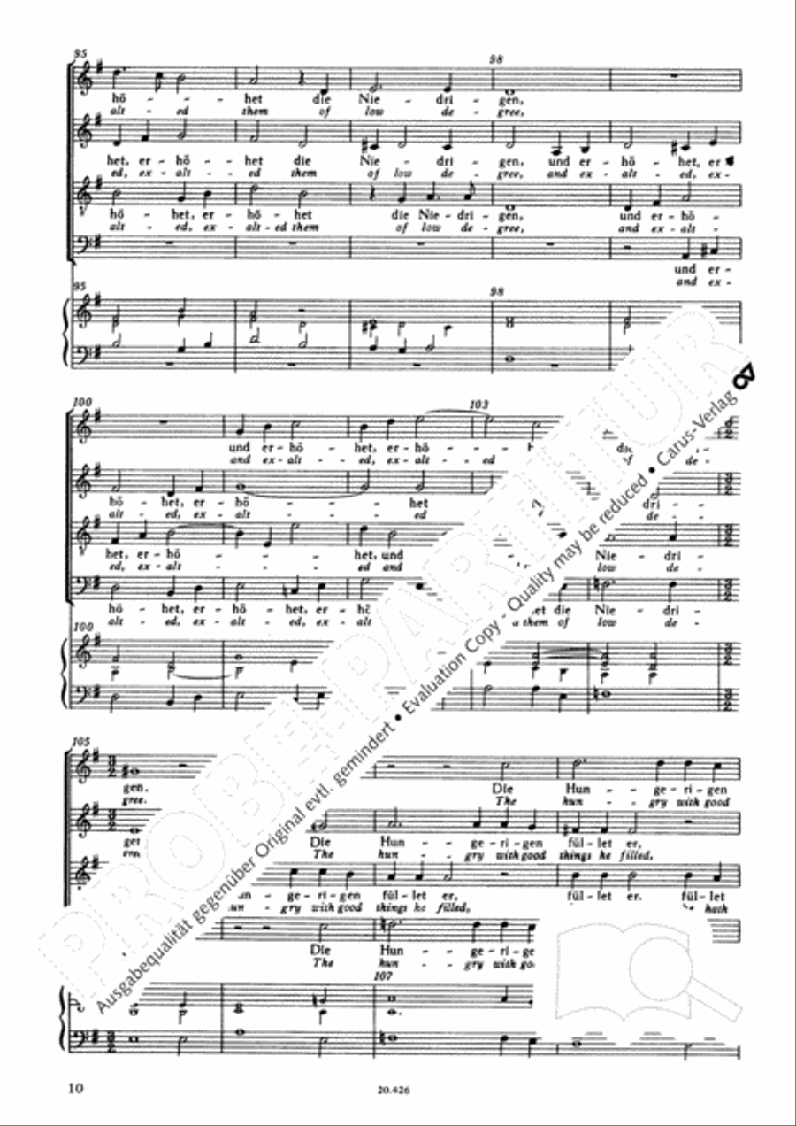 Magnificat (Meine Seele erhebt den Herrn); Ehre sei dem Vater Score scores gallery preview page 12