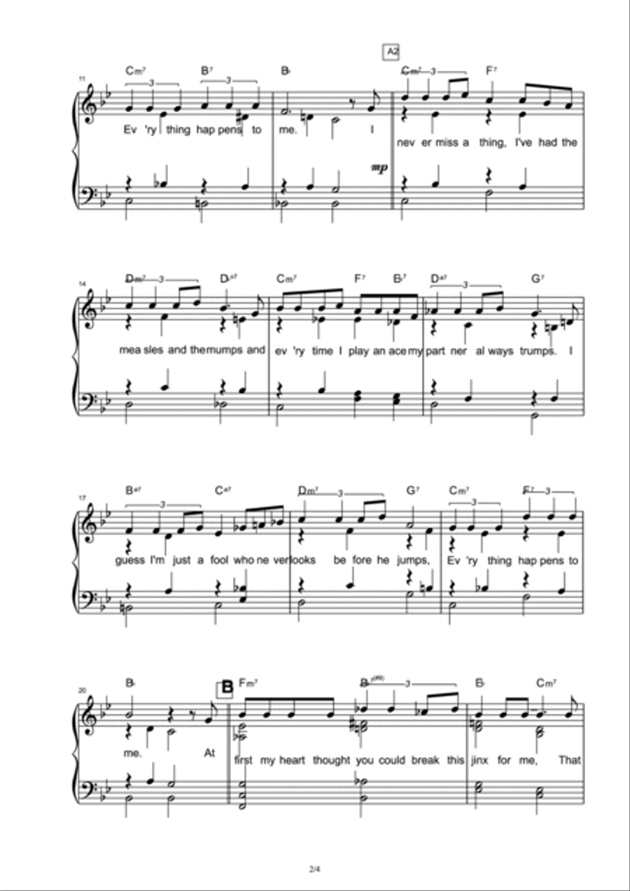 Everything Happens To Me Everything Happens To Me Piano Solo scores gallery preview page 2