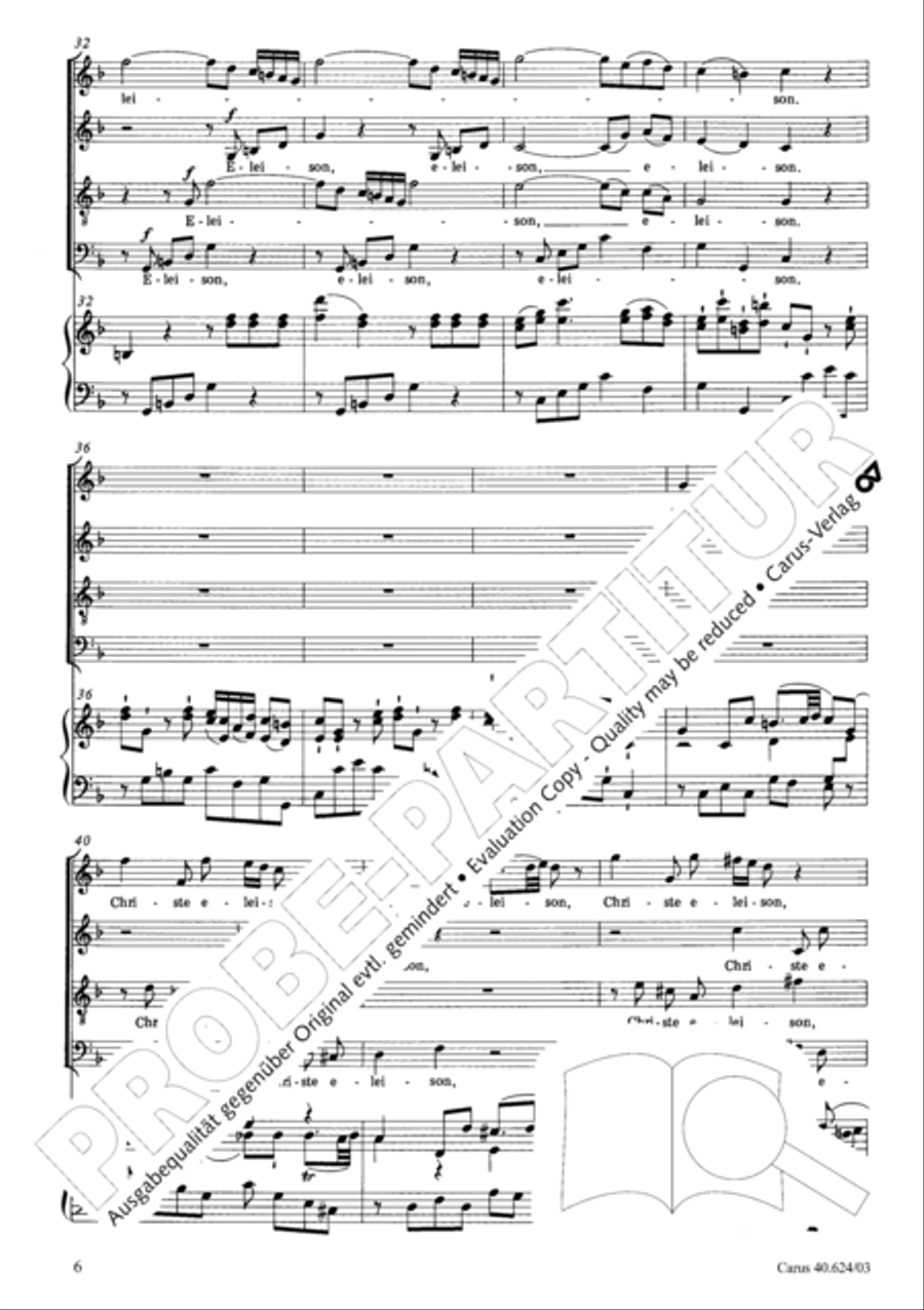Missa brevis in F major Missa brevis in F major 4-Part scores gallery preview page 7
