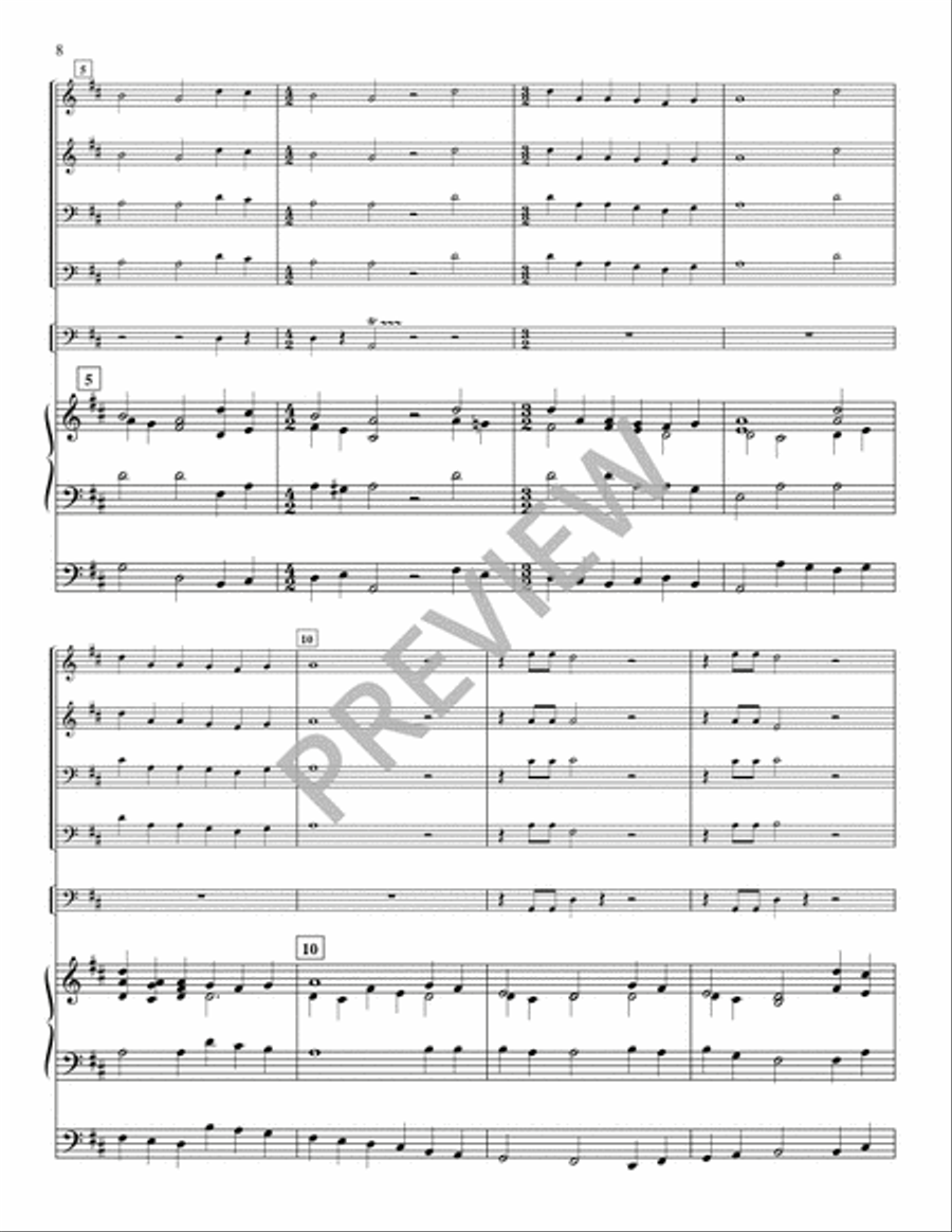 Festival Hymns for Organ, Brass, and Timpani - Volume 3, General Trombone scores gallery preview page 10