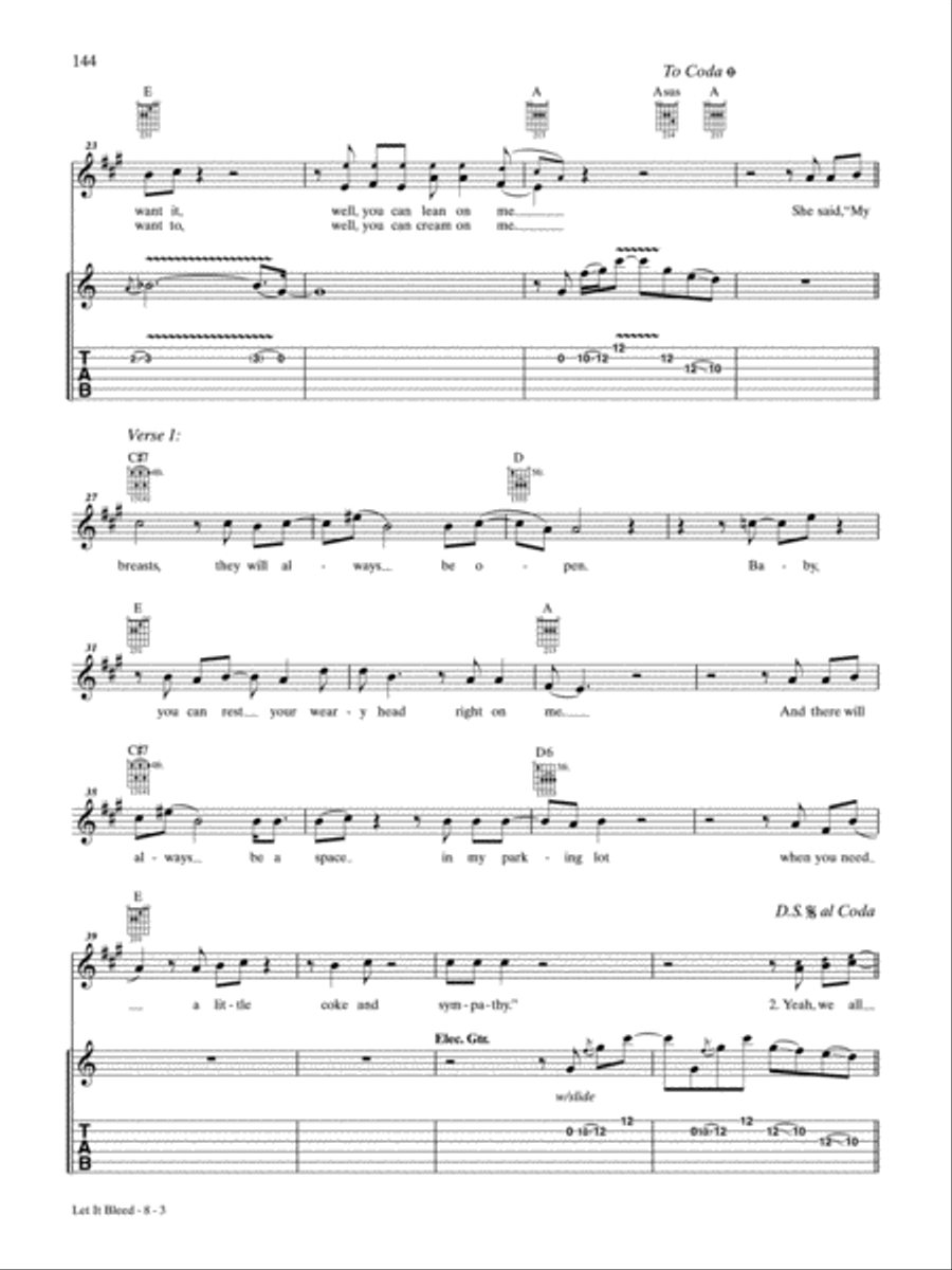 Let It Bleed Guitar Tablature scores gallery preview page 3