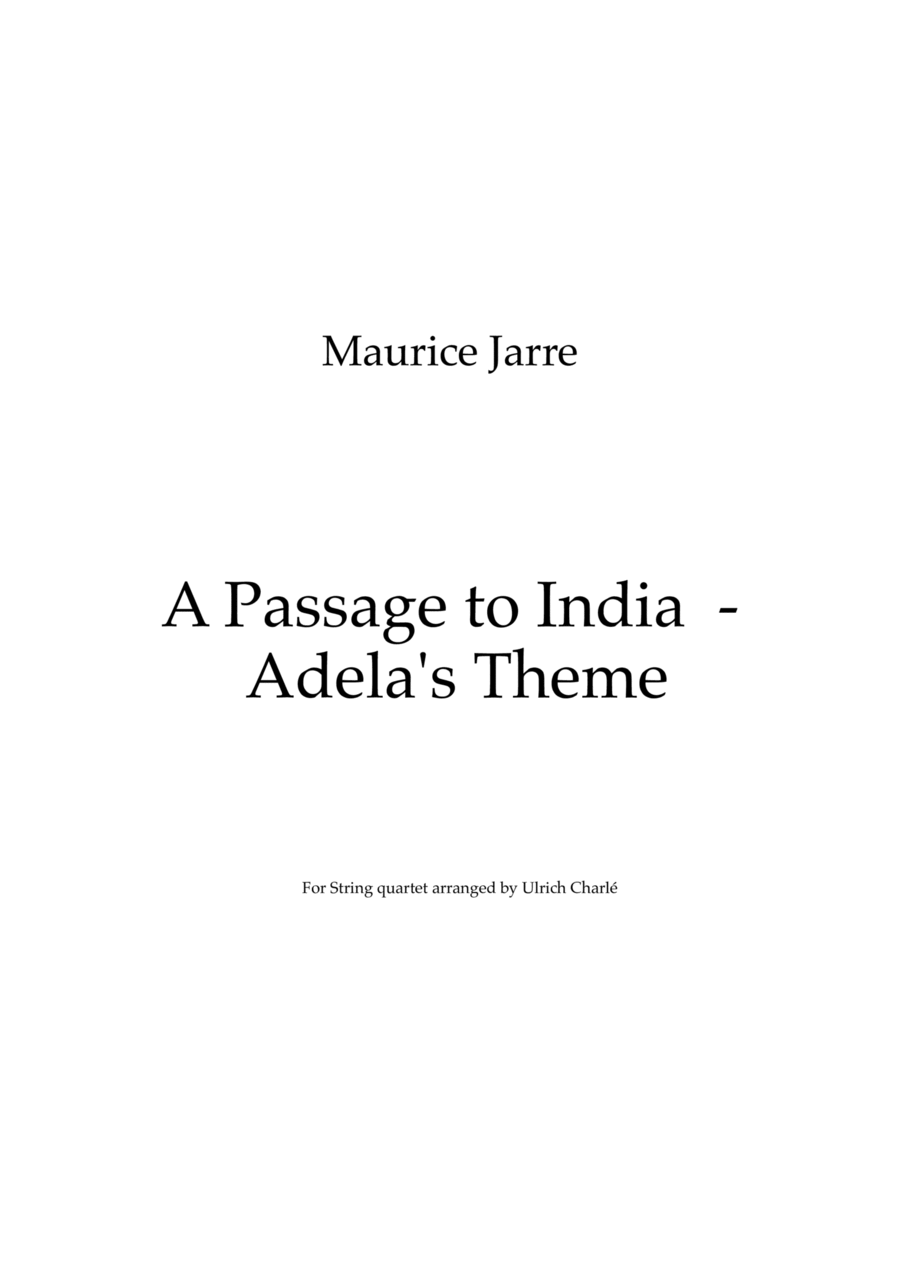 A Passage To India (adela) String Quartet scores gallery preview page 1