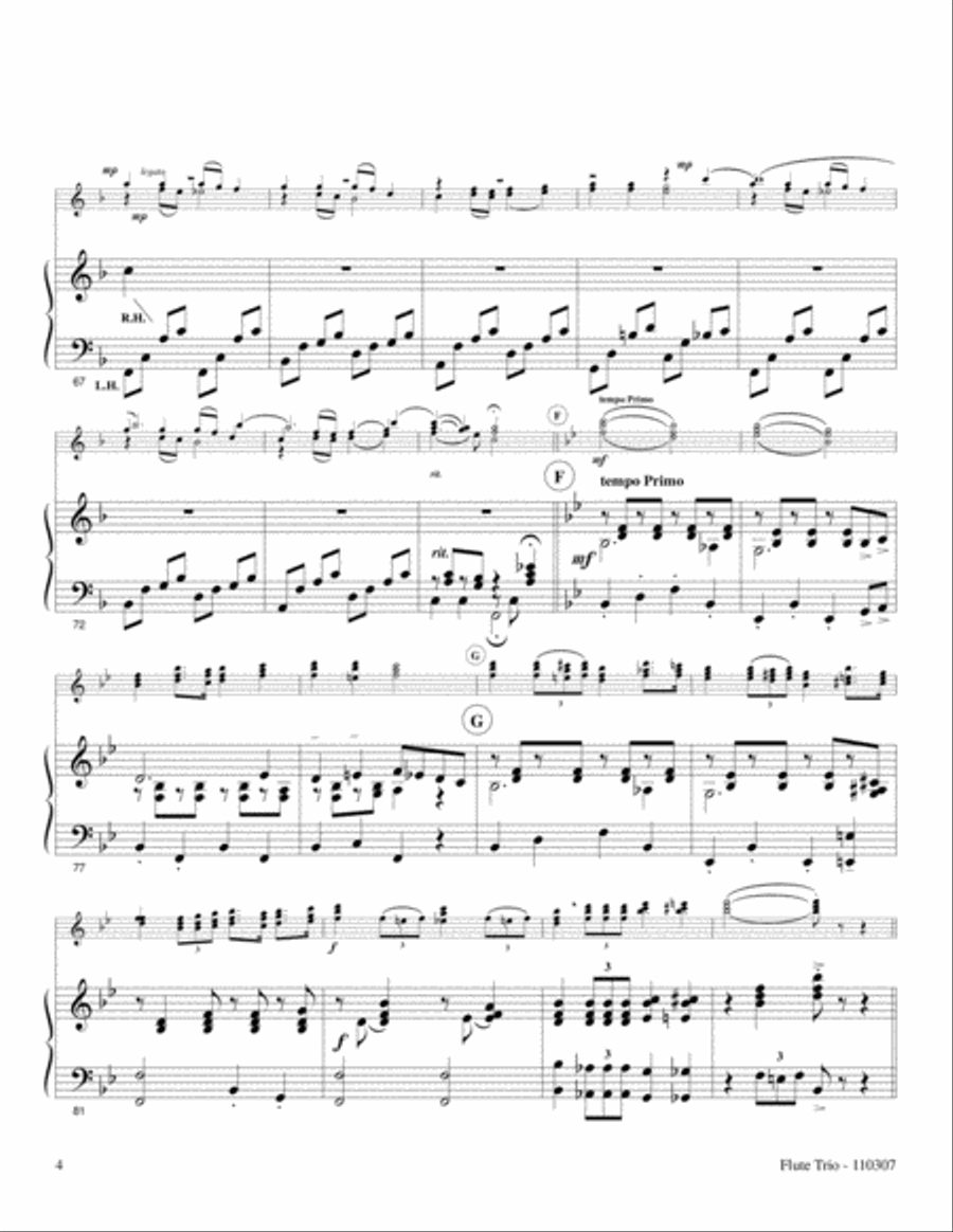 Leaning On The Everlasting Arms Flute Trio scores gallery preview page 4