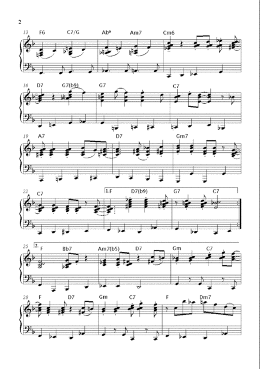 Cheek To Cheek Piano Solo scores gallery preview page 3
