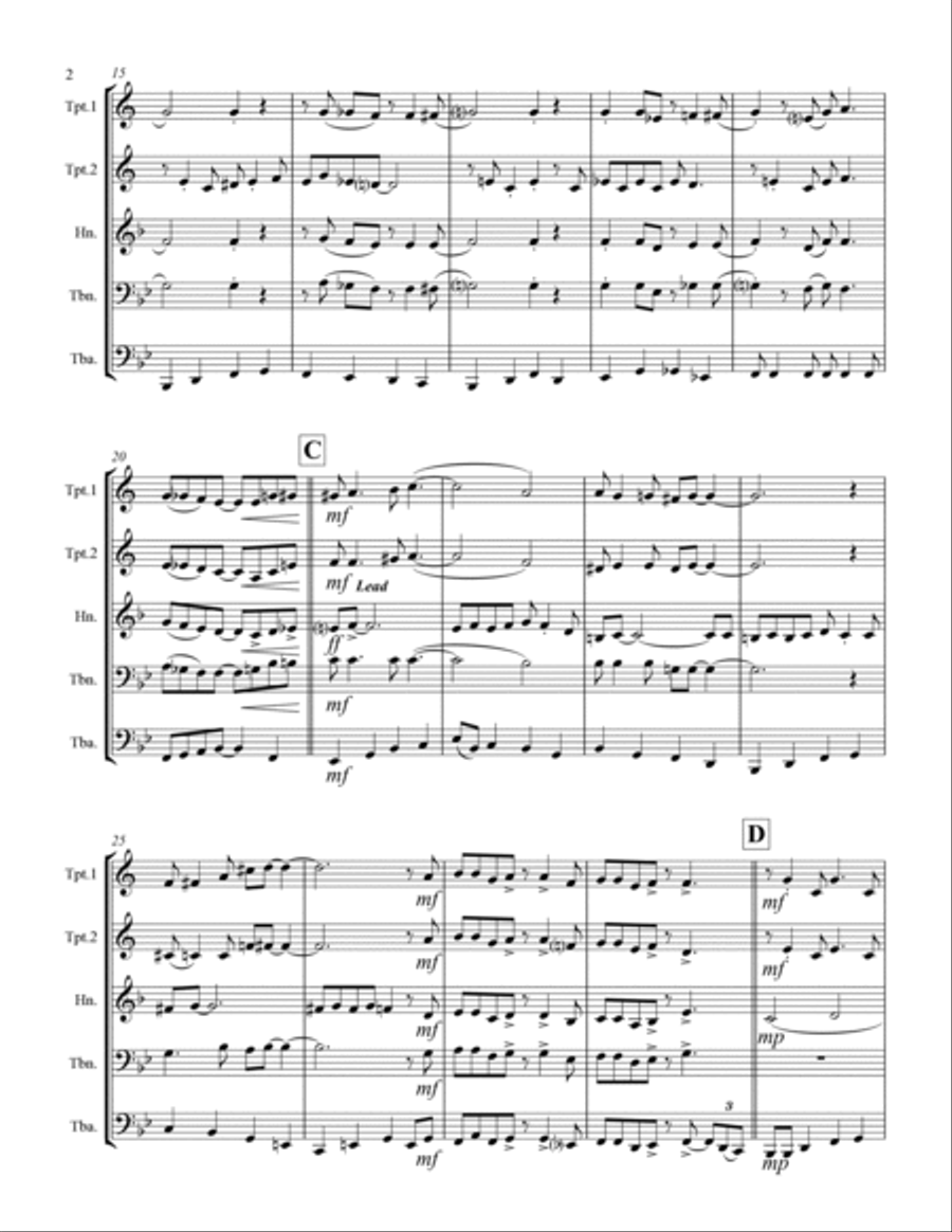Sentimental Journey Brass Ensemble scores gallery preview page 3
